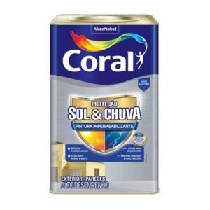 Tinta Acrílica Fosco Proteção Sol & Chuva Premium Branco 18L Coral