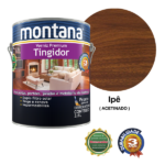 Verniz para Madeira Base Solvente Acetinado Tingidor Ipê 3,6L Montana